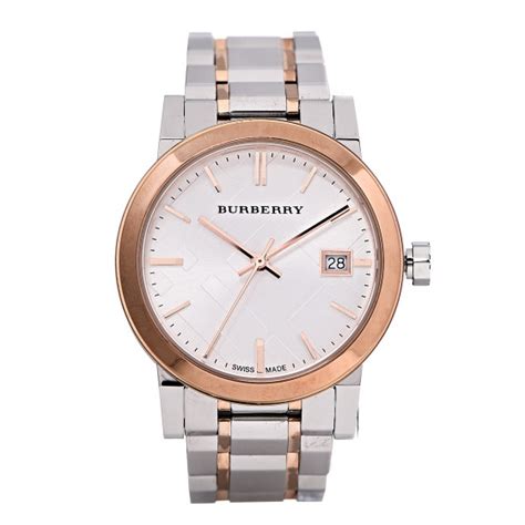 BURBERRY Stainless Steel 34mm The City Quartz 